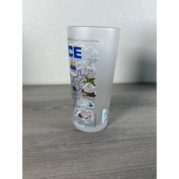 Catstudio Frosted Drinking Glass U.S. Air Force 2019 Map Design Frosted Tumbler - Picture 3 of 5